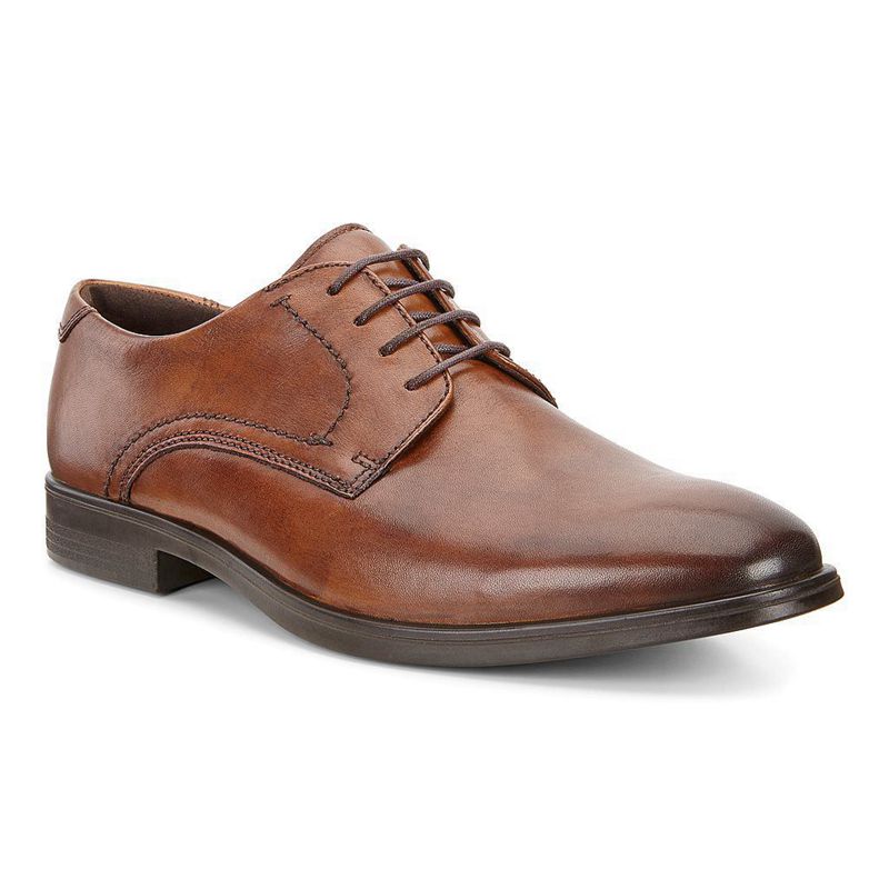 Men Business Ecco Melbourne - Business Shoe Brown - India IGQHRX128